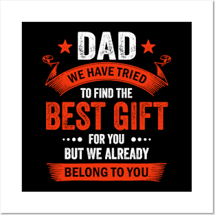 Dad best gift from kids for fathers day christmas birthday Posters and Art